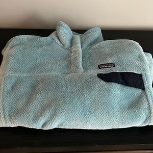 Sky blue WARM SOFT Patagonia pullover button front Large